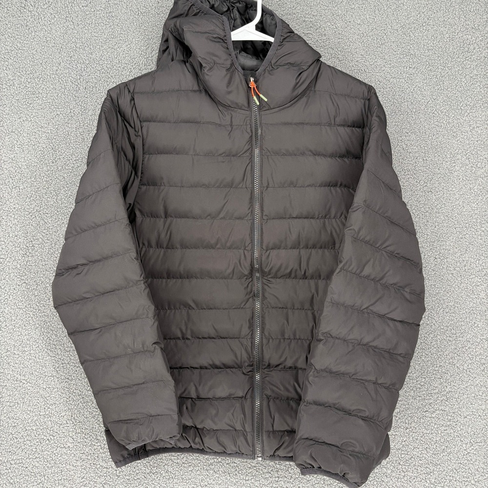 Ozark Trail Mens Black Hooded Puffer Jacket Recycled Polyester Medium 8-10